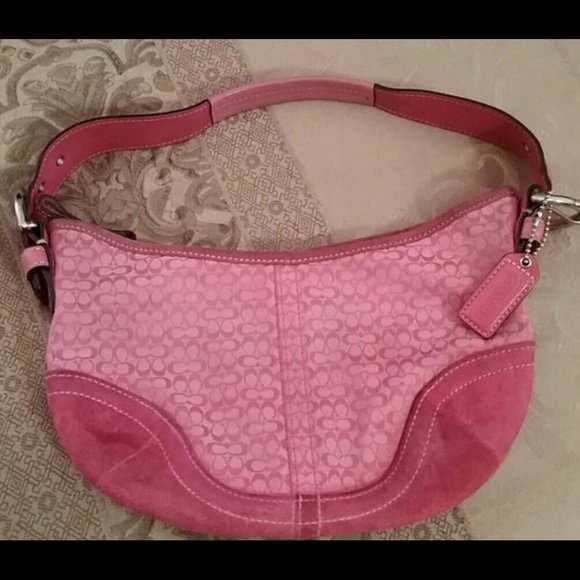 small pink coach purse